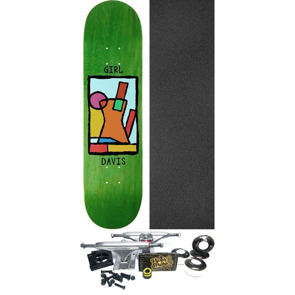 Girl Skateboards Rowan Davis Tangram Skateboard Deck - 8.5" x 32" - Complete Skateboard Bundle